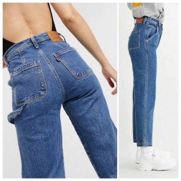 Levi's Ribcage Ankle Utility Straight Leg Jeans - Picture 9 of 13